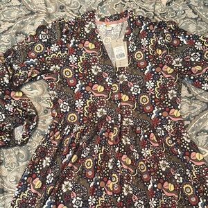 Boden Floral Long Sleeve Jersey Dress